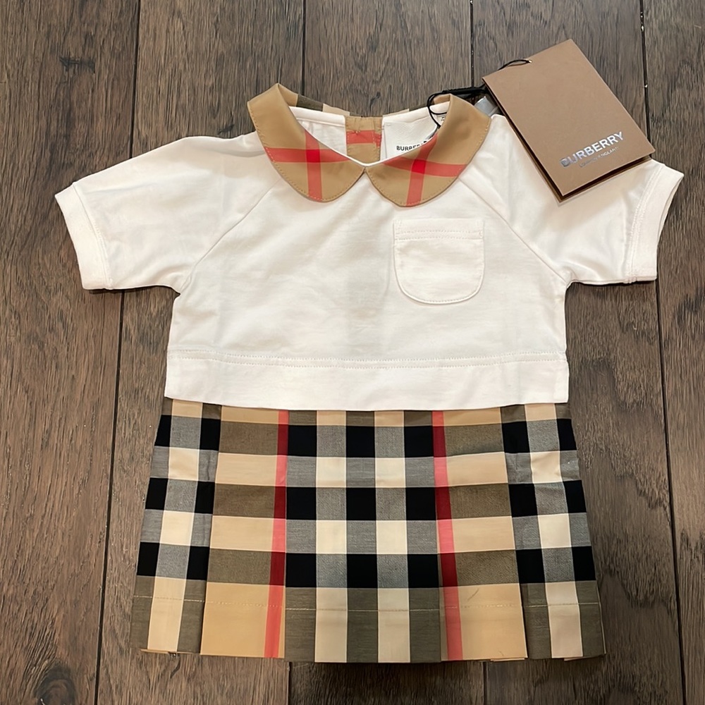 NWT Burberry Girls Check Dress